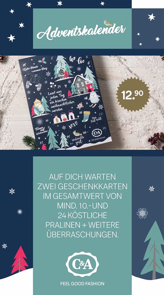 Screenshot C&A Weihnachts-Promotion 